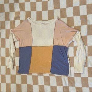 BiBi Color block Casual Top